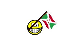 Burundi flag waving smile animated