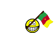 Cameroon flag waving smile animated