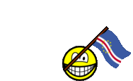 Cape Verde flag waving smile animated