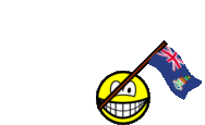 Cayman Islands flag waving smile animated