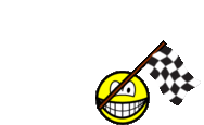 Checkered flag smile animated 