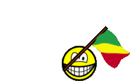 Congo, Republic of the flag waving smile animated