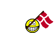 Denmark flag waving smile animated