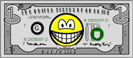 Dollar bill smile  