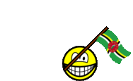 Dominica flag waving smile animated