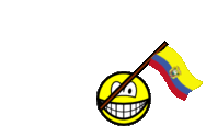 Ecuador flag waving smile animated