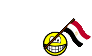 Egypt flag waving smile animated
