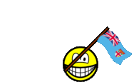 Fiji flag waving smile animated