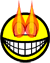 Flaming eyes smile  