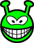Green alien smile  
