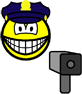 Lazer gun cop smile  
