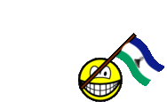 Lesotho flag waving smile animated