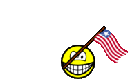 Liberia flag waving smile animated