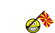 Macedonia flag waving smile animated