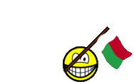 Madagascar flag waving smile animated