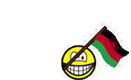 Malawi flag waving smile animated