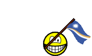 Marshall Islands flag waving smile animated