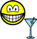 Martini drinking smile  