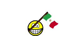 Mexico flag waving smile animated