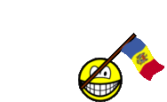 Moldova flag waving smile animated