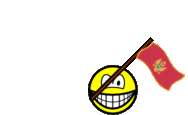 Montenegro flag waving smile animated