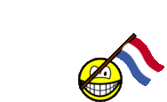 Netherlands flag waving smile animated