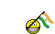 Niger flag waving smile animated
