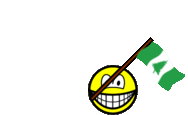 Norfolk Island flag waving smile animated