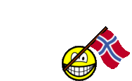 Norway flag waving smile animated