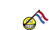 Paraguay flag waving smile animated