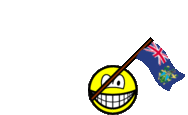 Pitcairn Islands flag waving smile animated