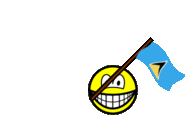 Saint Lucia flag waving smile animated