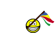 Seychelles flag waving smile animated