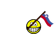 Slovenia flag waving smile animated