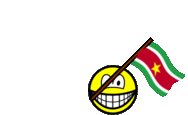 Suriname flag waving smile animated