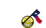 Texas flag waving smile U.S. state animated