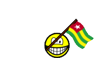 Togo flag waving smile animated