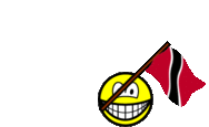 Trinidad and Tobago flag waving smile animated