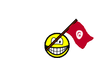 Tunisia flag waving smile animated