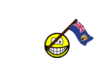 Turks and Caicos Islands flag waving smile animated