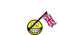 United Kingdom flag waving smile animated