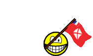 Wallis and Futuna flag waving smile animated