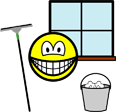 Window cleaner smile  