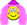 Curly pink hair clown buddy icon