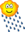 Rain cloud emoticon