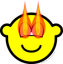 Flaming eyes buddy icon