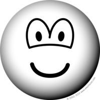 Black and white emoticon