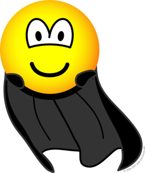 Caped emoticon