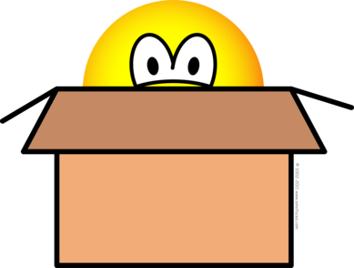 Cardboard boxed emoticon