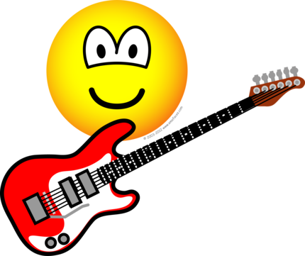 Electric guitar emoticon